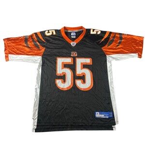Vintage NFL Cincinnati Bengals Keith Rivers #55 Jersey Men’s Large Reebok Y2K